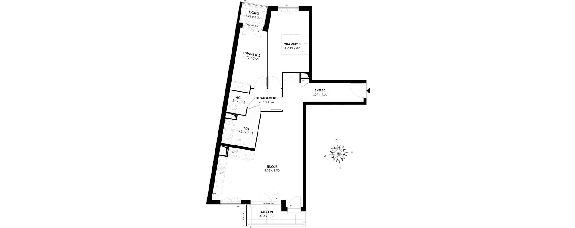 Appartement T3 de 70,72 m2 &agrave; Rosny-Sous-Bois Les coteaux beauclair