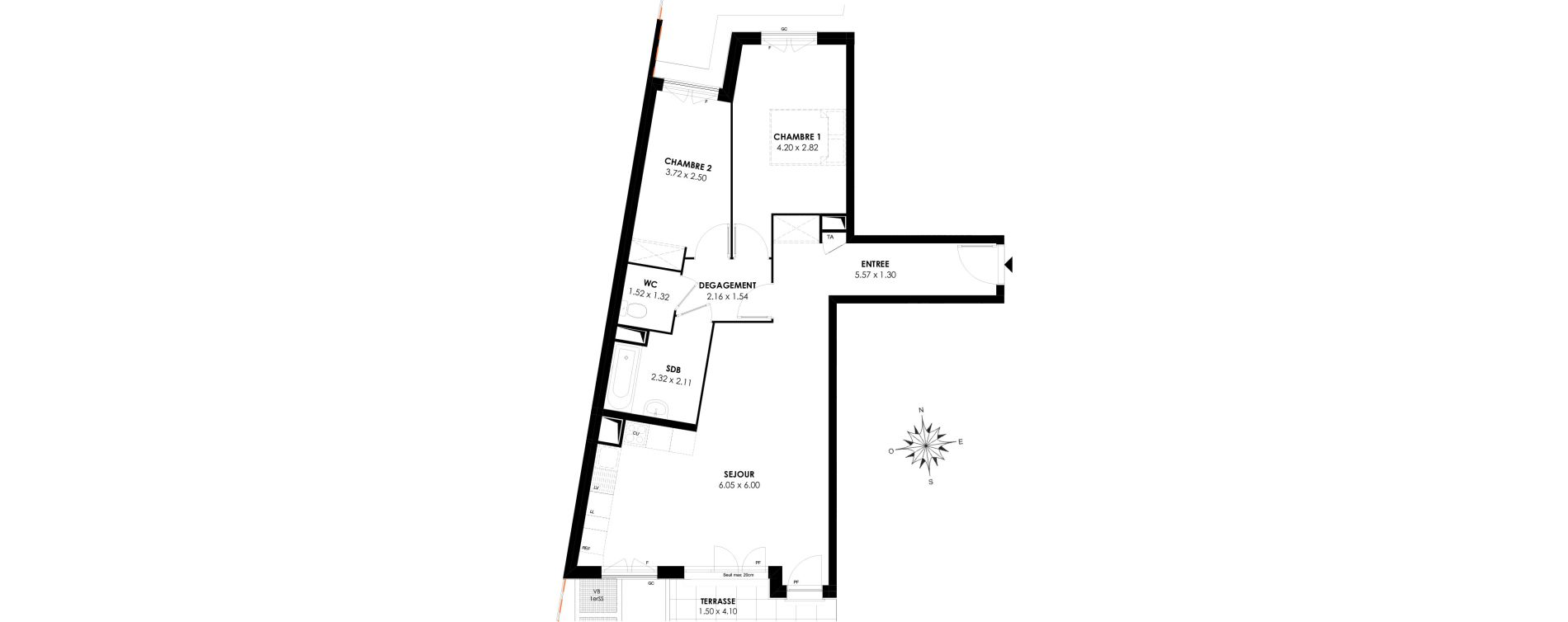 Appartement T3 de 70,71 m2 &agrave; Rosny-Sous-Bois Les coteaux beauclair