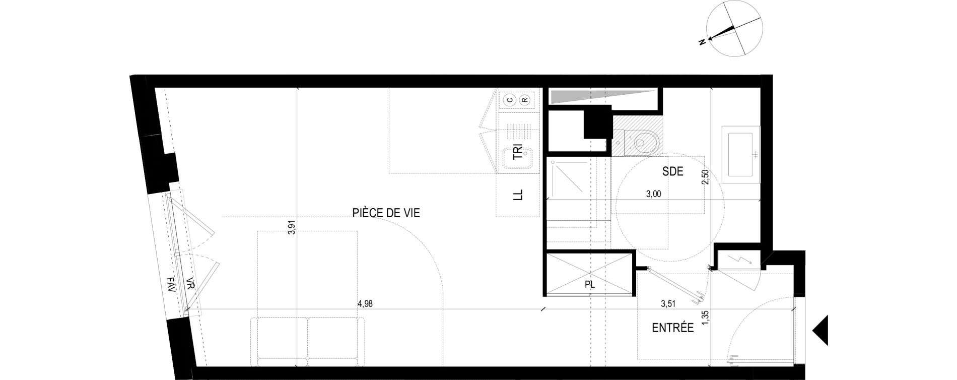 Appartement T1 de 30,95 m2 &agrave; Rosny-Sous-Bois Les coteaux beauclair