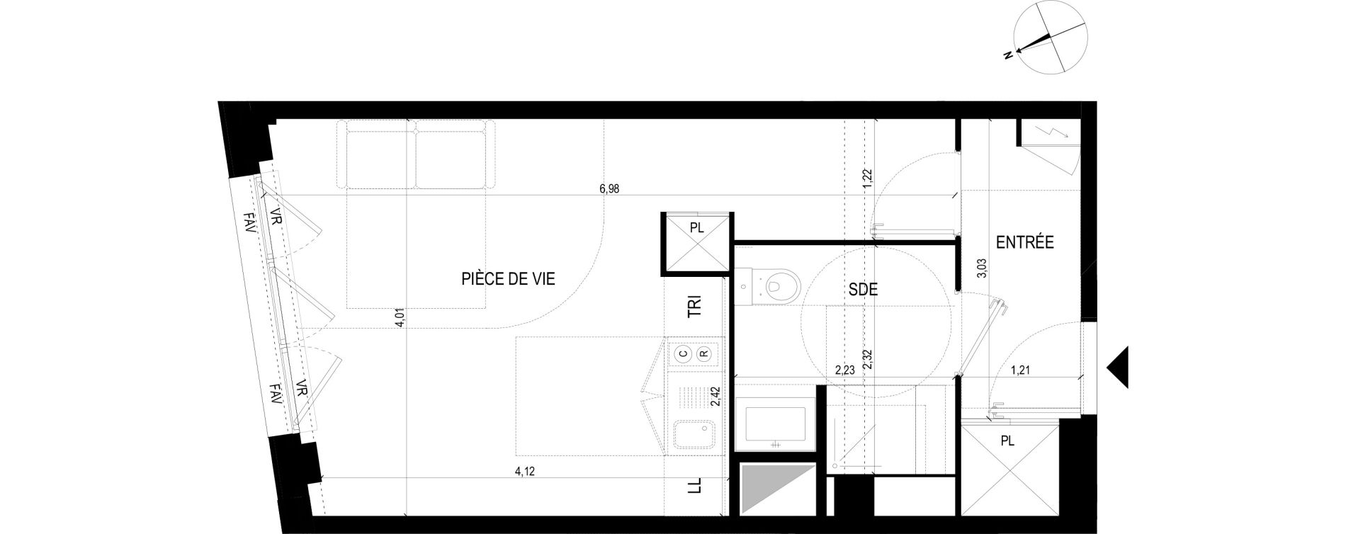 Appartement T1 de 30,00 m2 &agrave; Rosny-Sous-Bois Les coteaux beauclair