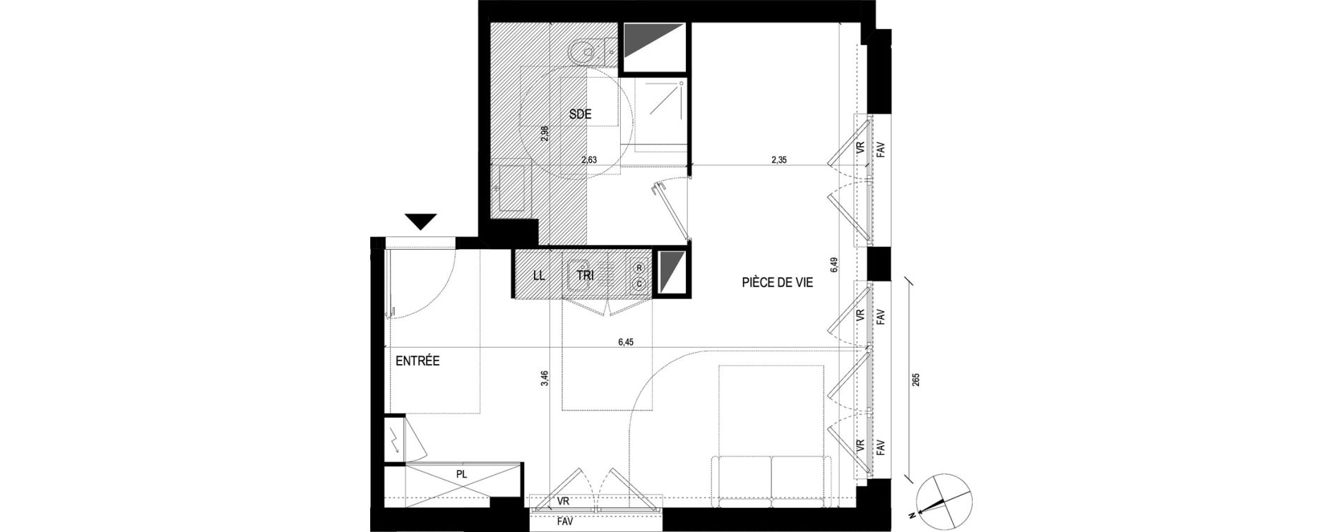 Appartement T1 de 35,42 m2 &agrave; Rosny-Sous-Bois Les coteaux beauclair
