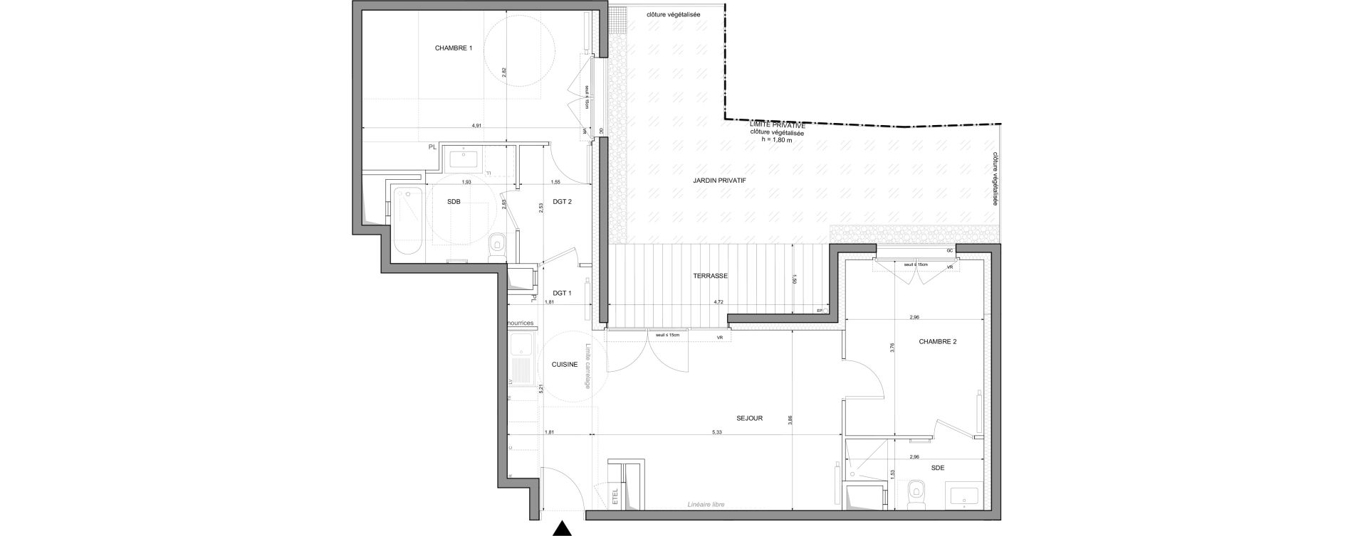 Appartement T3 de 68,17 m2 &agrave; Saint-Denis La plaine