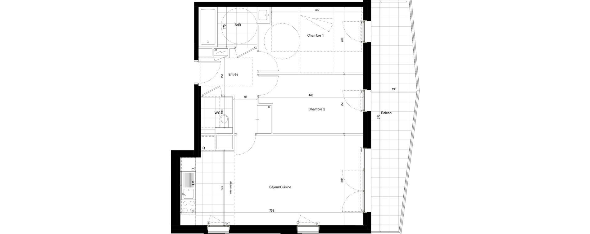 Appartement T3 de 63,65 m2 &agrave; Saint-Denis Pleyel - confluence