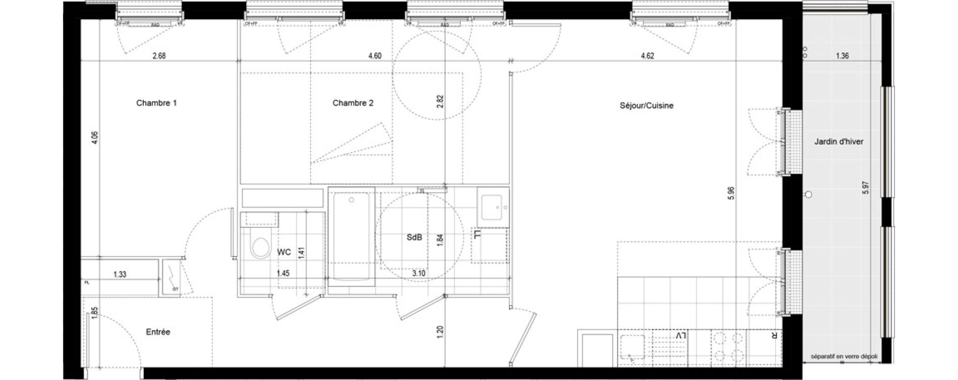 Appartement T3 de 68,98 m2 &agrave; Saint-Denis Pleyel - confluence