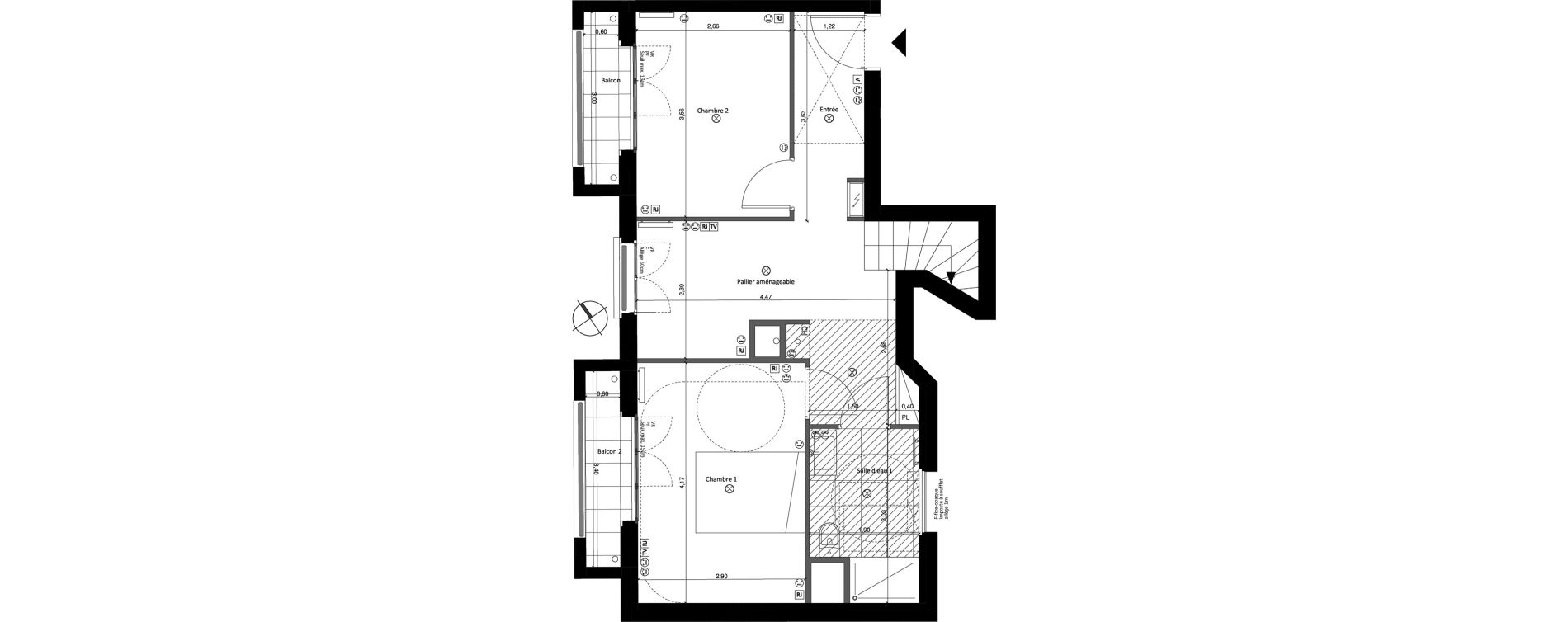 Duplex T4 de 107,30 m2 &agrave; Saint-Ouen-Sur-Seine Centre