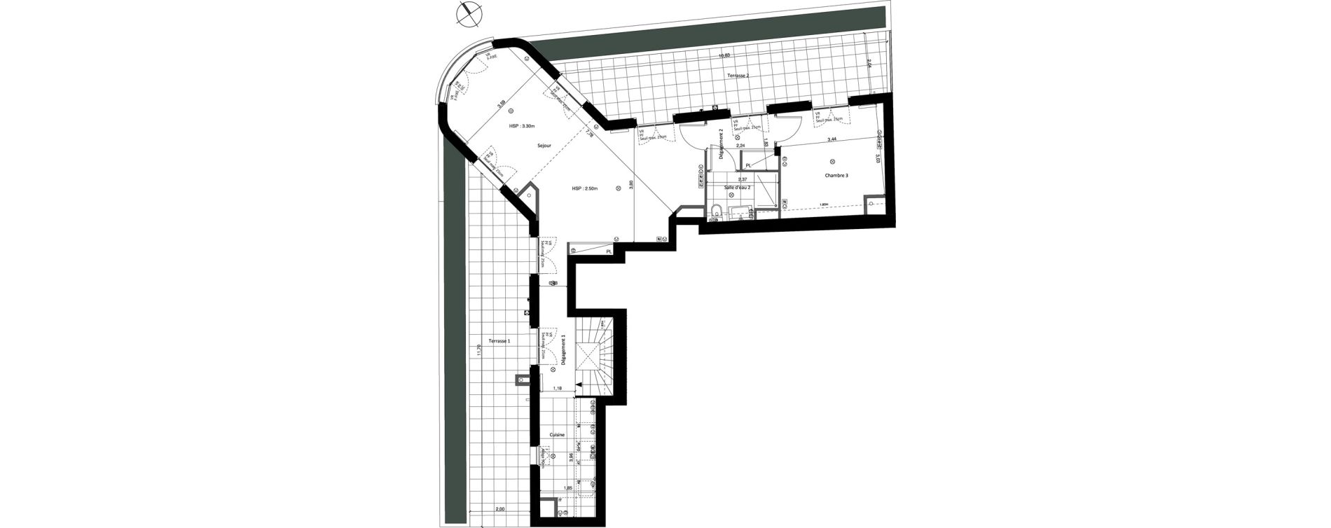 Duplex T4 de 107,30 m2 &agrave; Saint-Ouen-Sur-Seine Centre