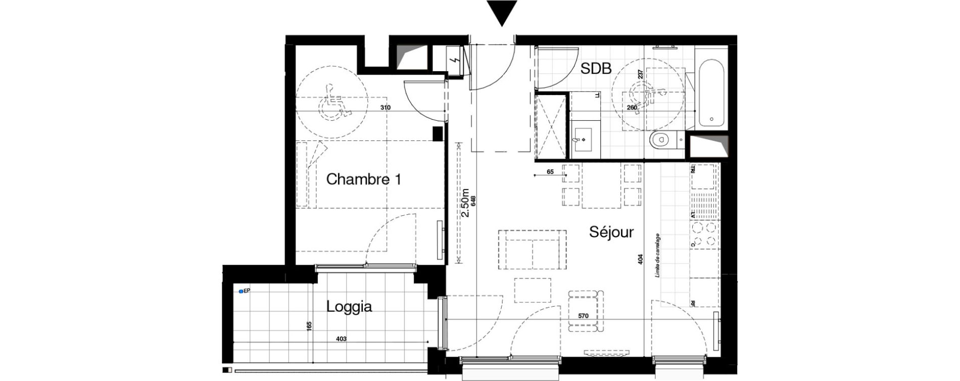 Appartement T2 de 48,87 m2 &agrave; Saint-Ouen-Sur-Seine Les docks