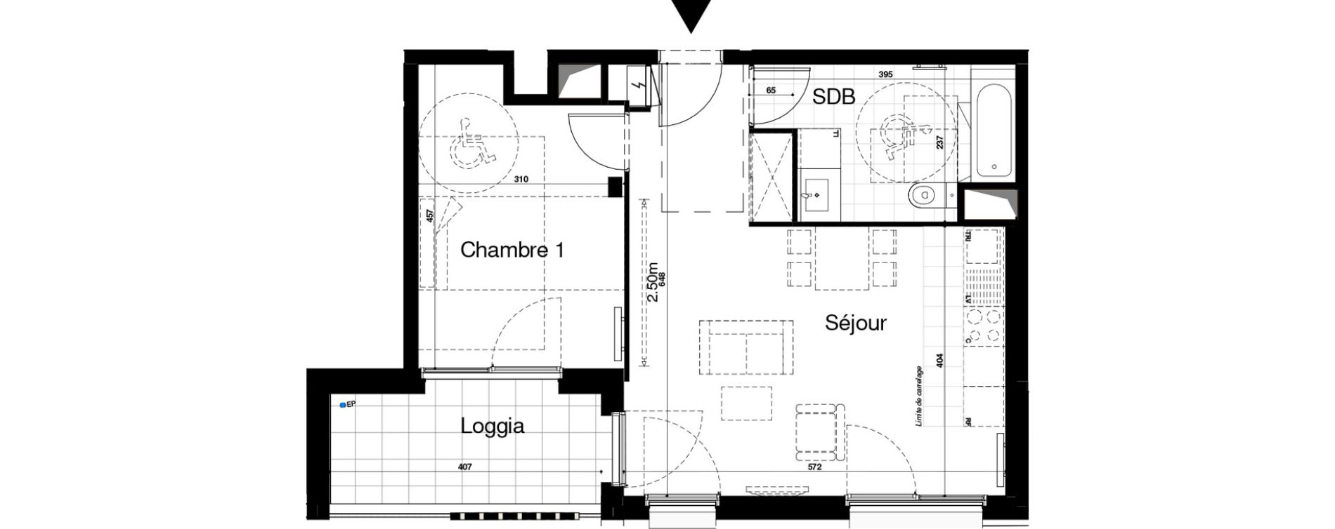 Appartement T2 de 48,88 m2 &agrave; Saint-Ouen-Sur-Seine Les docks