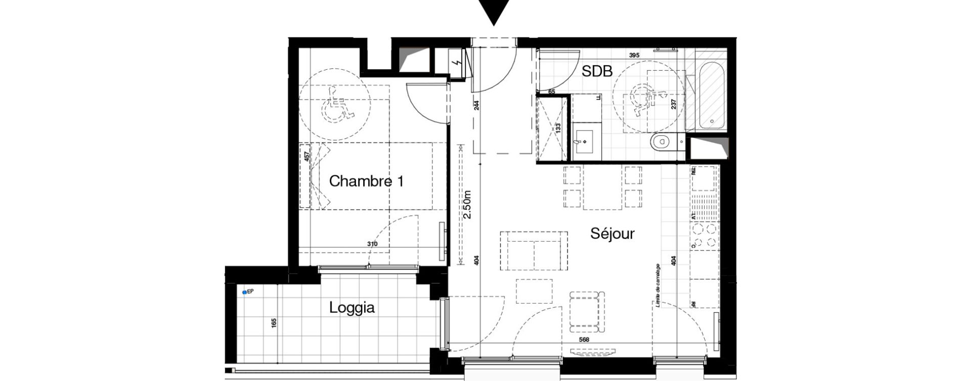 Appartement T2 de 48,88 m2 &agrave; Saint-Ouen-Sur-Seine Les docks