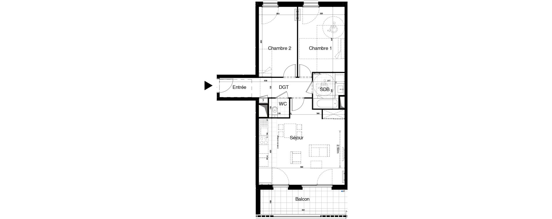 Appartement T3 de 72,78 m2 &agrave; Saint-Ouen-Sur-Seine Les docks