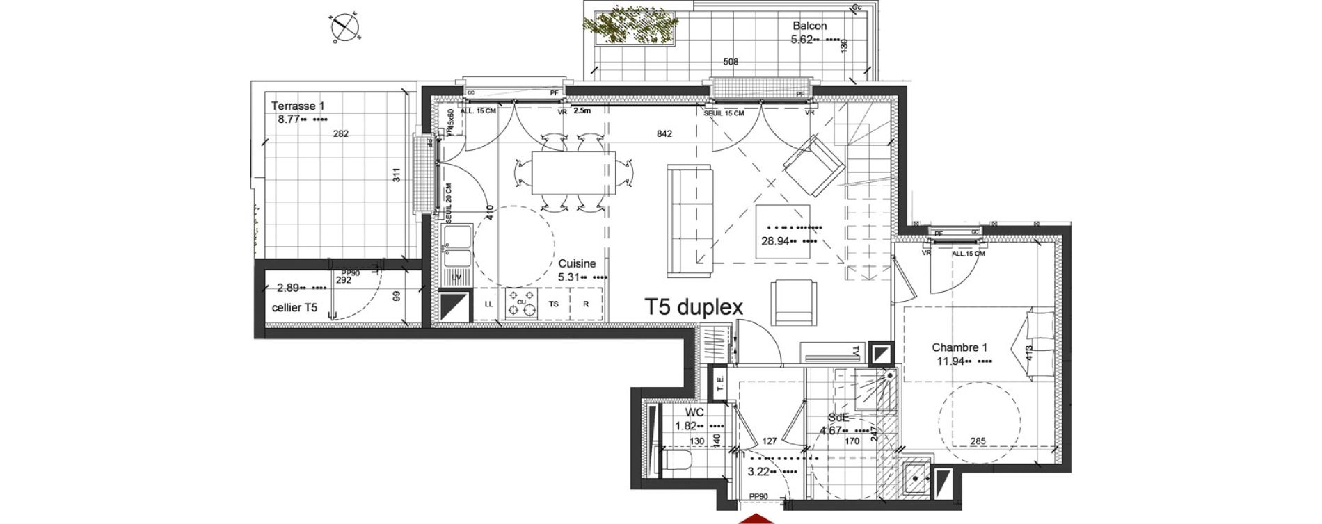 Appartement T5 de 108,90 m2 &agrave; Saint-Ouen-Sur-Seine Centre