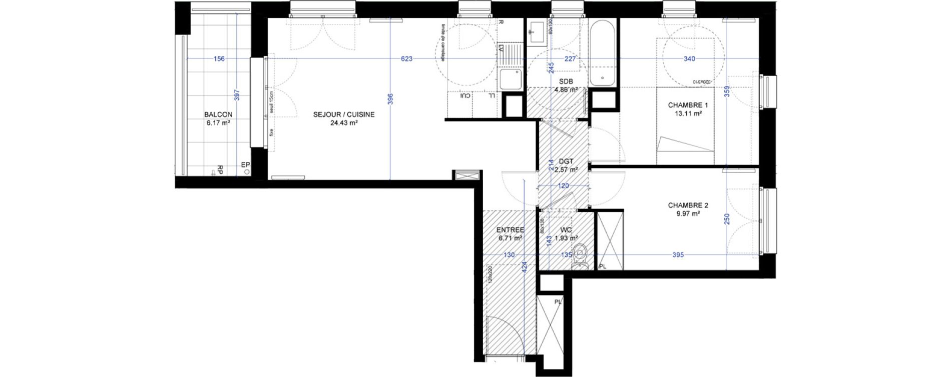 Appartement T3 de 63,58 m2 &agrave; Saint-Ouen-Sur-Seine Les docks