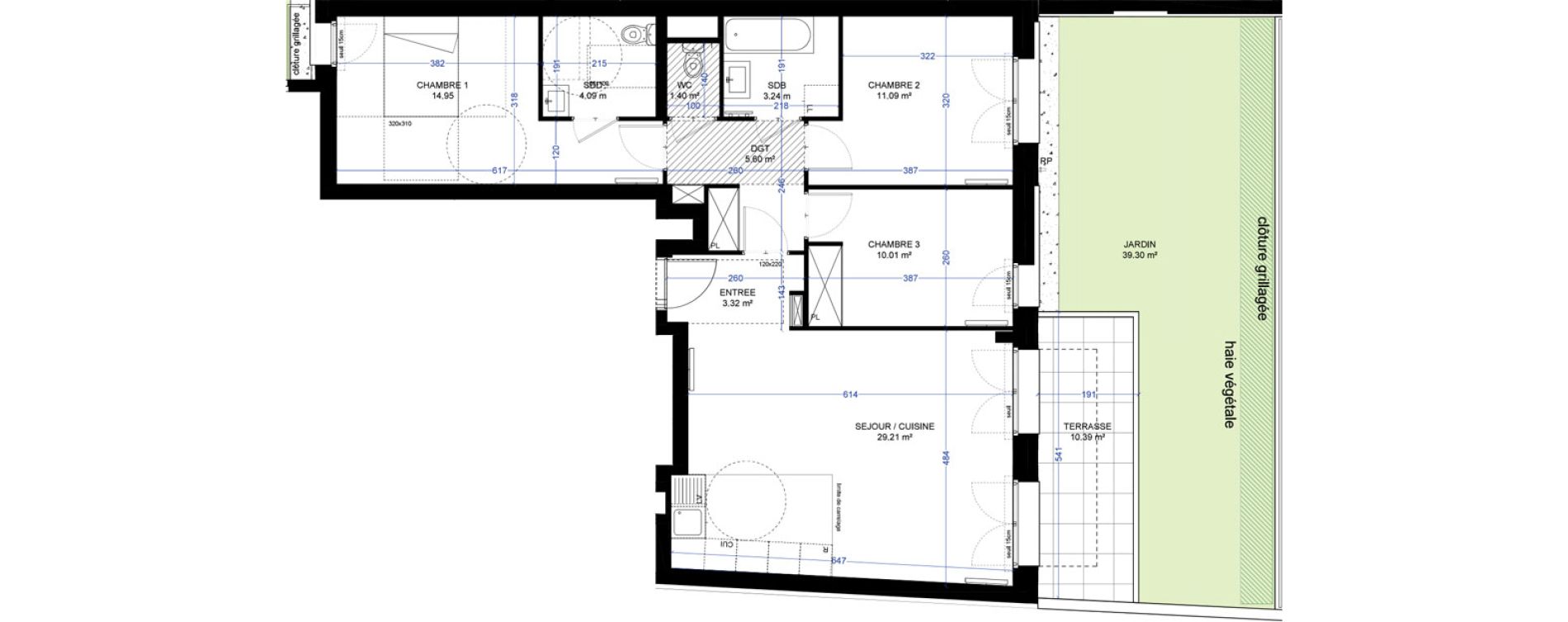 Appartement T4 de 82,91 m2 &agrave; Saint-Ouen-Sur-Seine Les docks