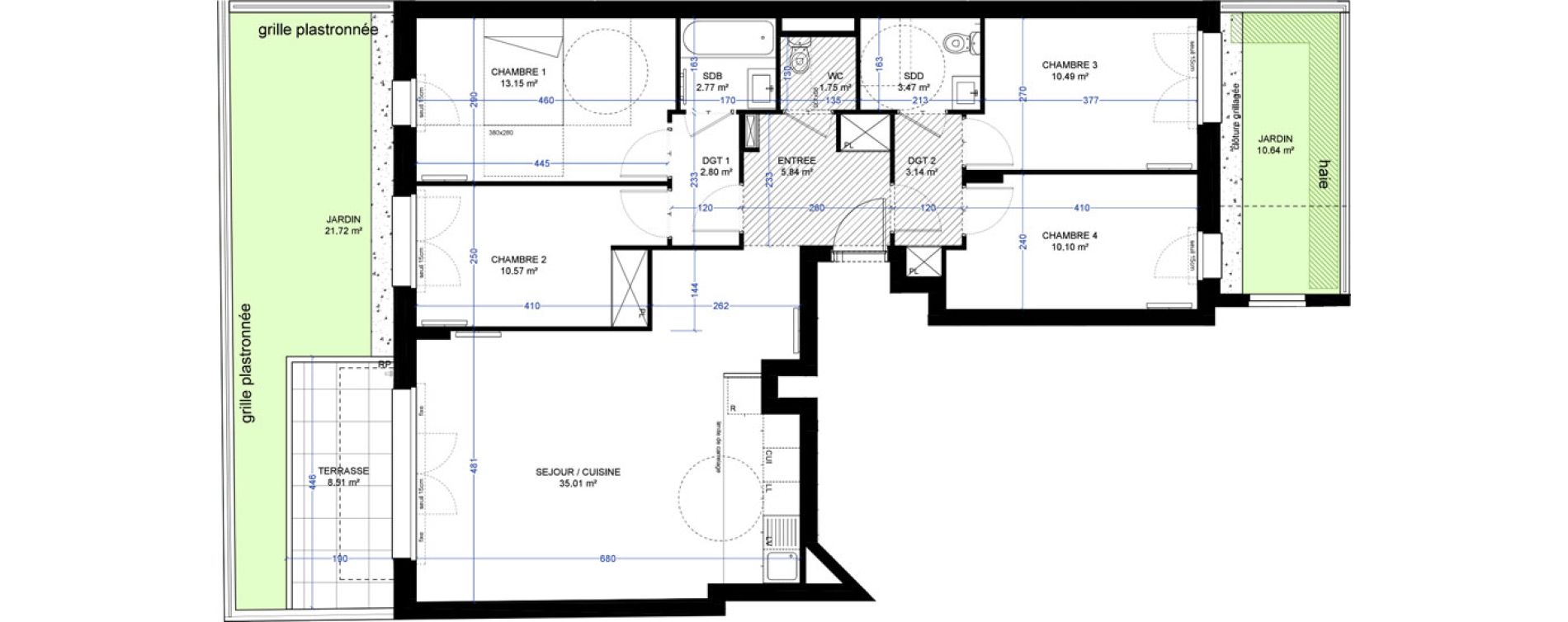 Appartement T5 de 99,09 m2 &agrave; Saint-Ouen-Sur-Seine Les docks