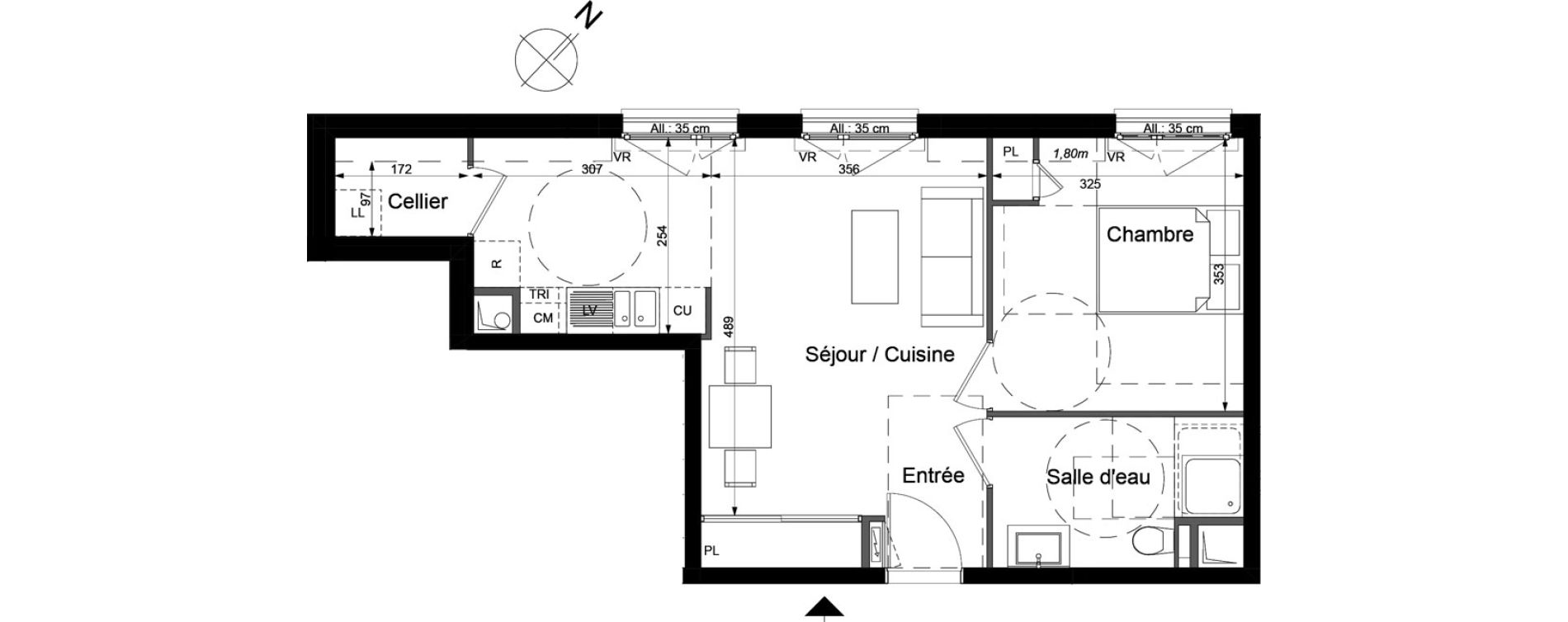 Appartement T2 de 45,11 m2 &agrave; Saint-Ouen-Sur-Seine Rosier - les puces