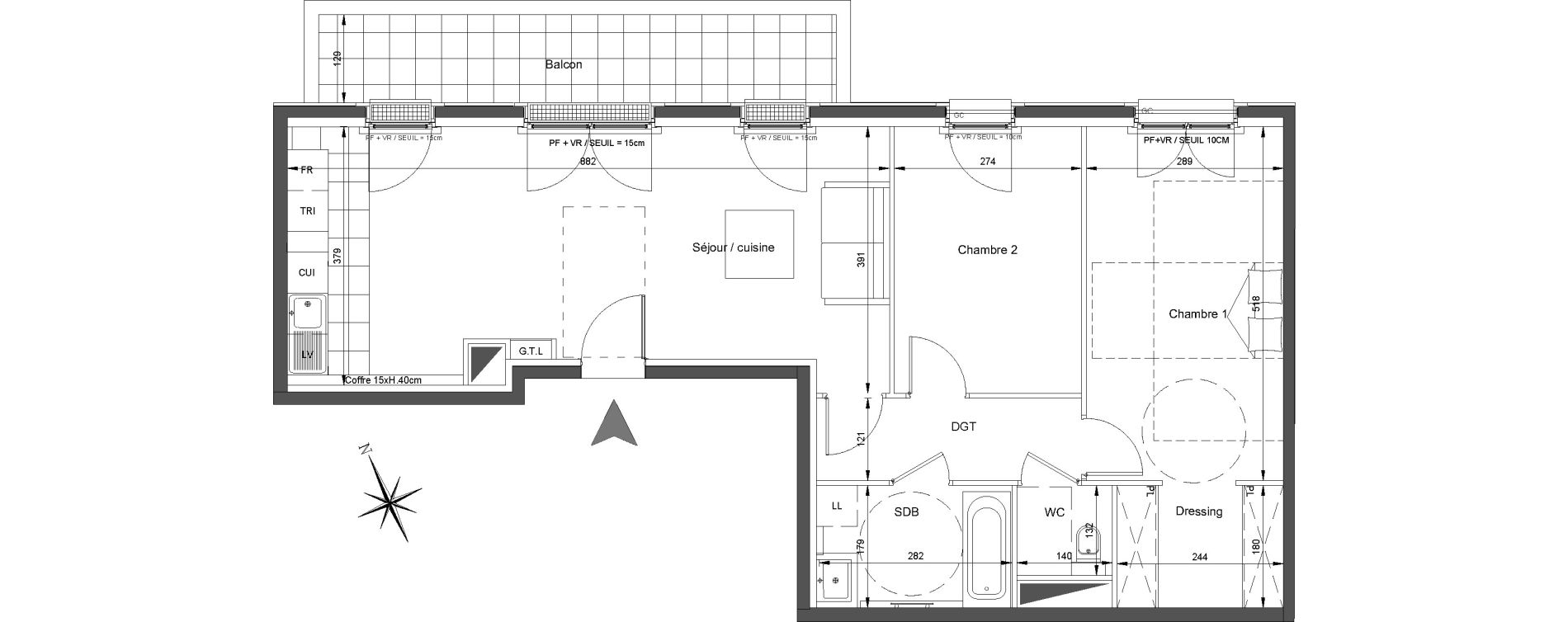 Appartement T3 de 72,94 m2 &agrave; Saint-Ouen-Sur-Seine Debain