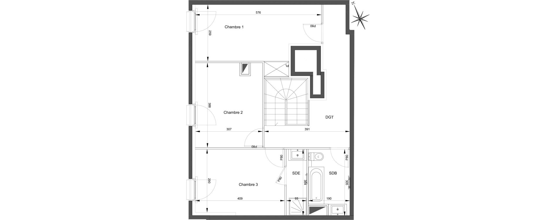 Duplex T4 de 92,83 m2 &agrave; Saint-Ouen-Sur-Seine Debain