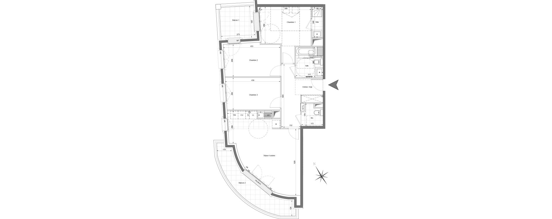 Appartement T4 de 84,83 m2 &agrave; Saint-Ouen-Sur-Seine Centre