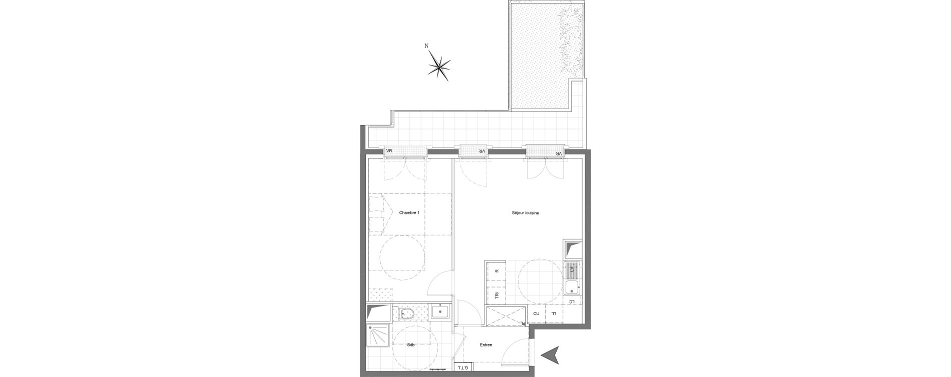 Appartement T2 de 46,99 m2 &agrave; Saint-Ouen-Sur-Seine Centre