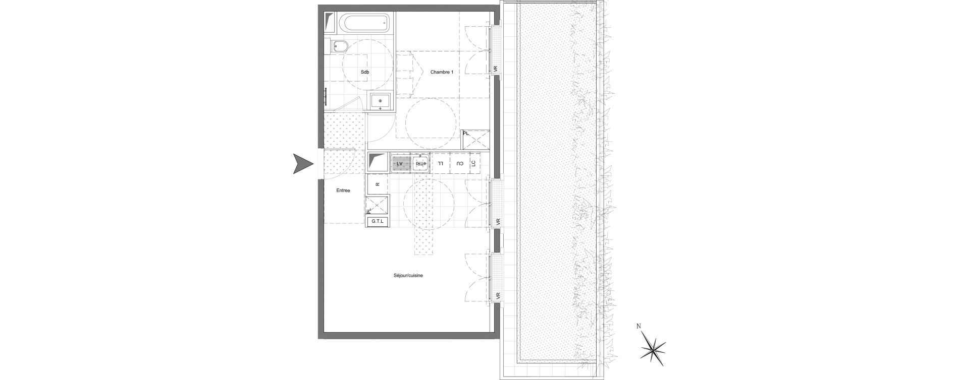 Appartement T2 de 45,96 m2 &agrave; Saint-Ouen-Sur-Seine Centre