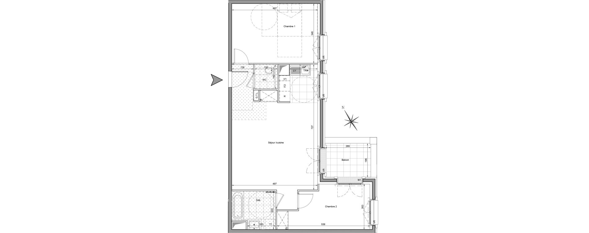 Appartement T3 de 69,94 m2 &agrave; Saint-Ouen-Sur-Seine Centre
