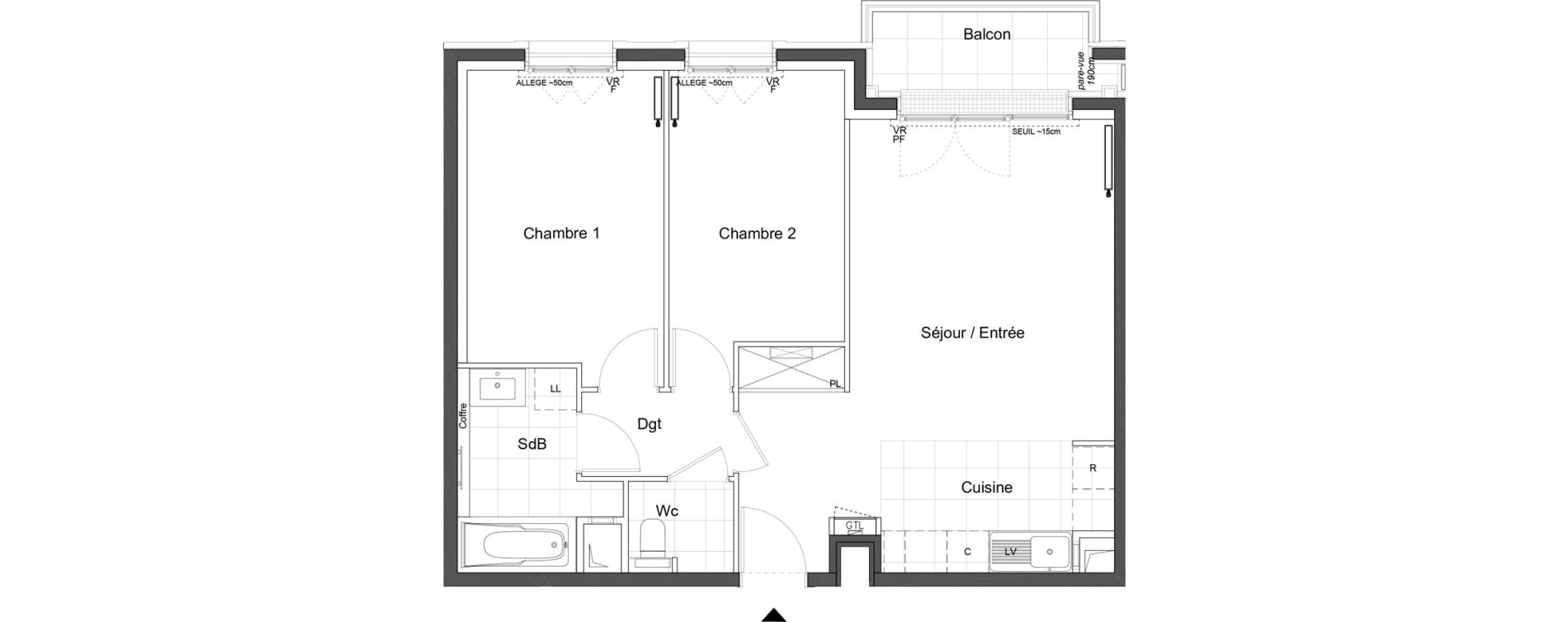 Appartement T3 de 61,10 m2 &agrave; Saint-Ouen-Sur-Seine Rosier - les puces