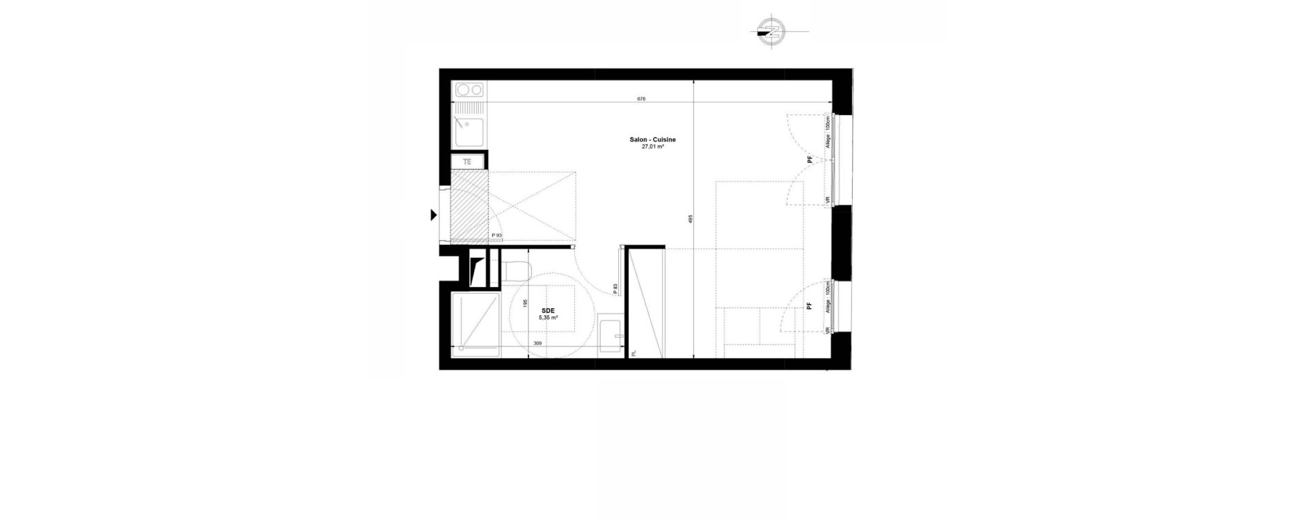 Appartement T1 de 32,36 m2 &agrave; Saint-Ouen-Sur-Seine Michel-bauer
