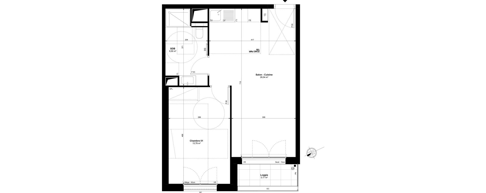 Appartement T2 de 46,33 m2 &agrave; Saint-Ouen-Sur-Seine Michel-bauer