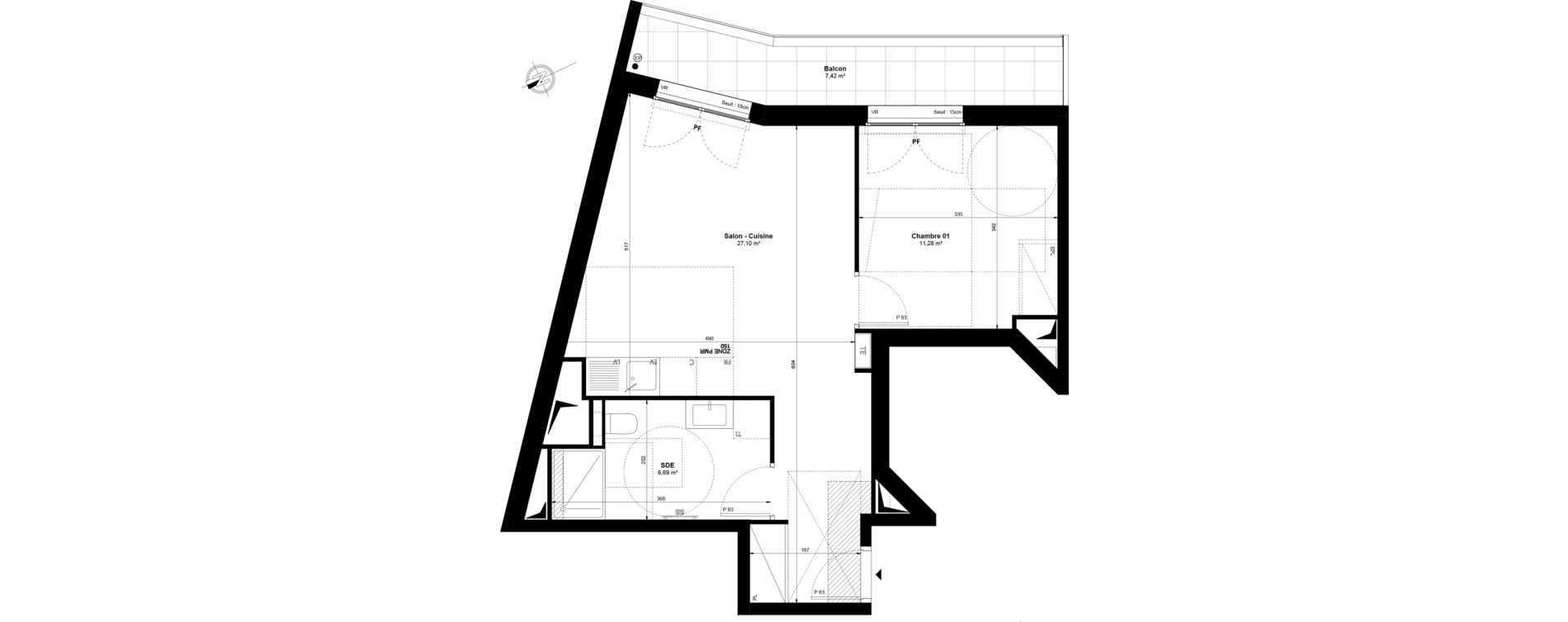 Appartement T2 de 45,07 m2 &agrave; Saint-Ouen-Sur-Seine Michel-bauer