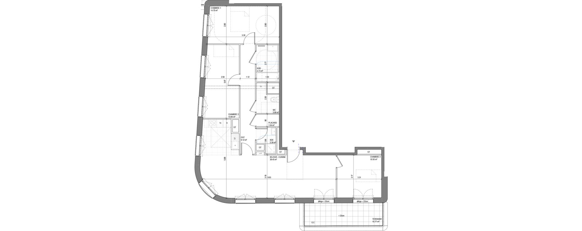 Appartement T4 de 98,33 m2 &agrave; Saint-Ouen-Sur-Seine Centre