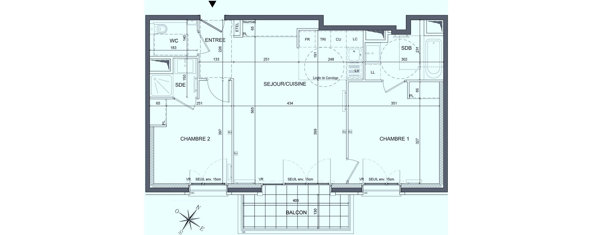 Appartement T3 de 65,36 m2 &agrave; Saint-Ouen-Sur-Seine Les docks