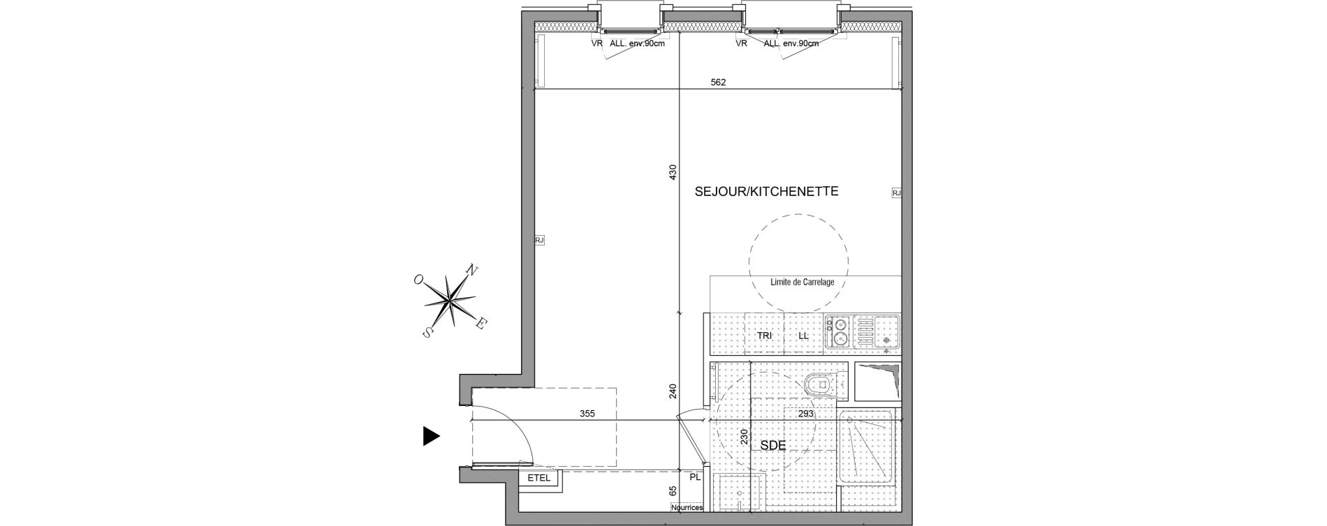 Appartement T1 de 41,20 m2 &agrave; Saint-Ouen-Sur-Seine Les docks