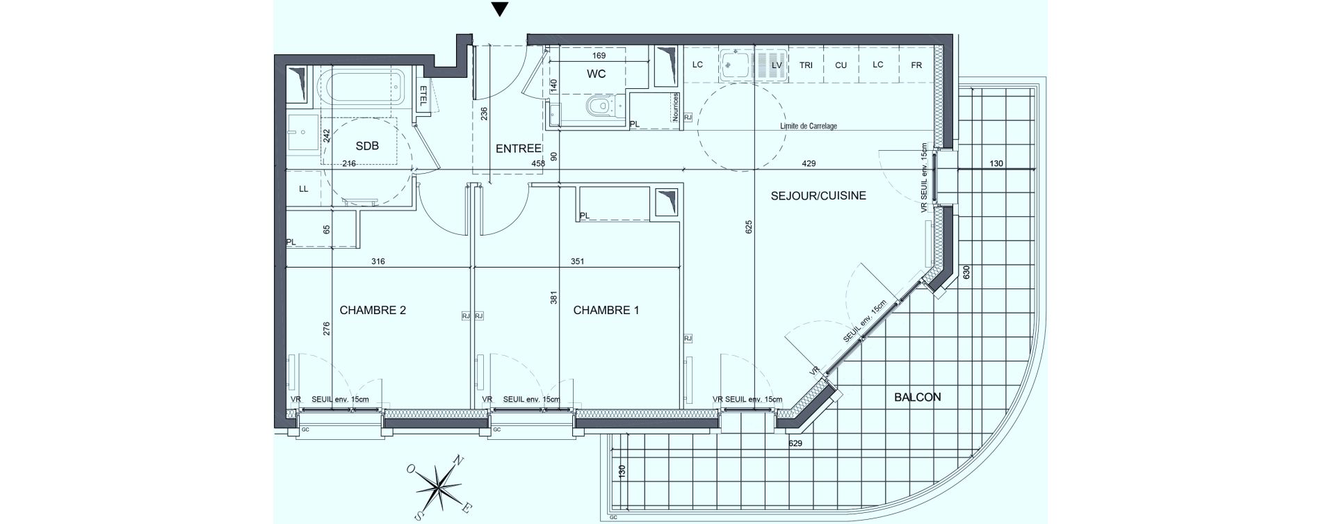 Appartement T3 de 62,25 m2 &agrave; Saint-Ouen-Sur-Seine Les docks