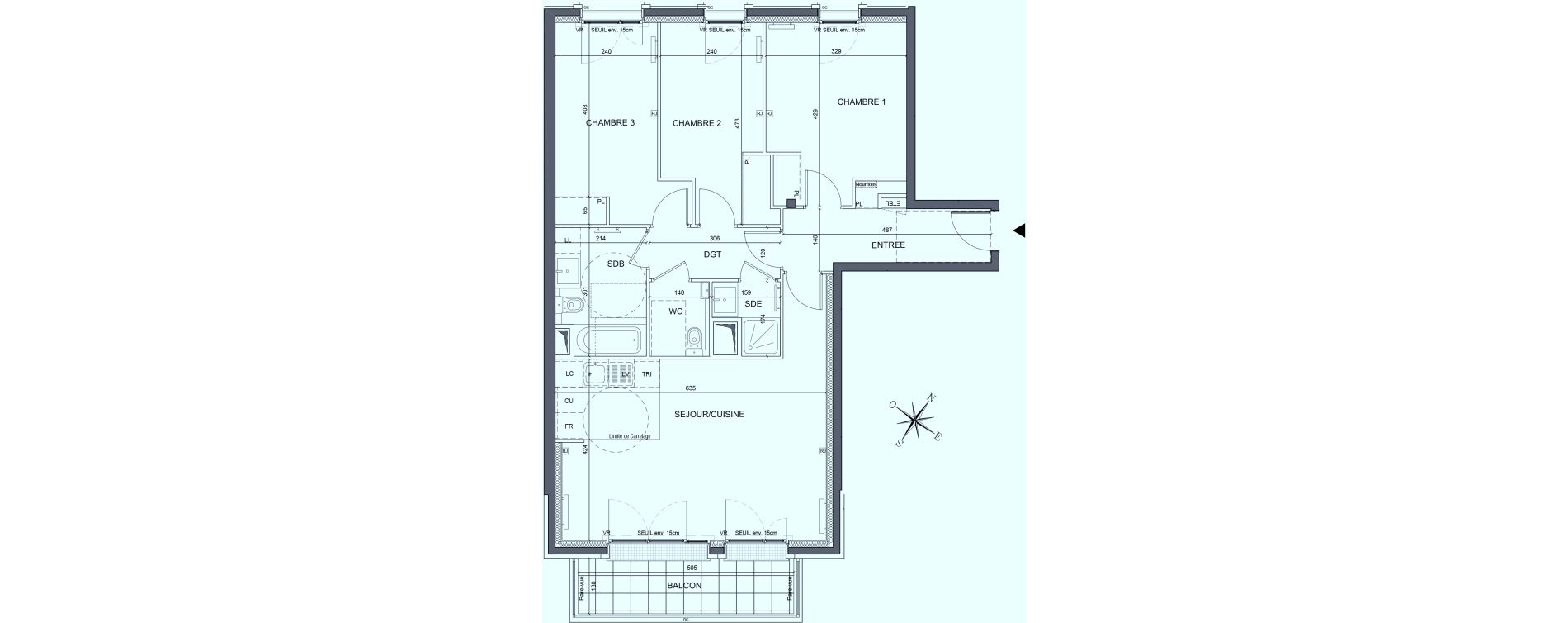 Appartement T4 de 85,74 m2 &agrave; Saint-Ouen-Sur-Seine Les docks