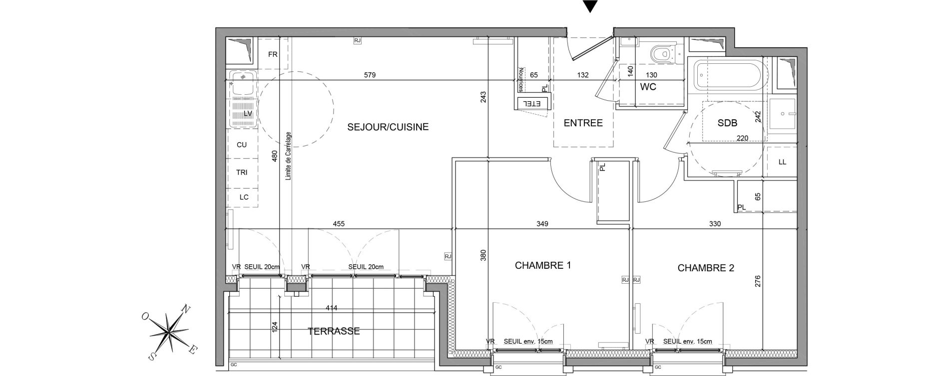 Appartement T3 de 62,01 m2 &agrave; Saint-Ouen-Sur-Seine Les docks