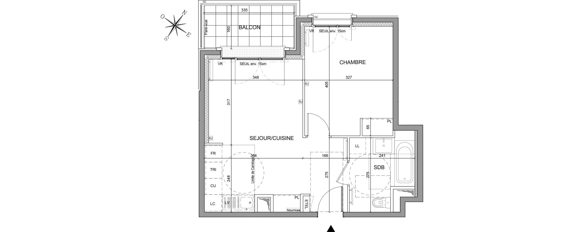 Appartement T2 de 43,08 m2 &agrave; Saint-Ouen-Sur-Seine Les docks