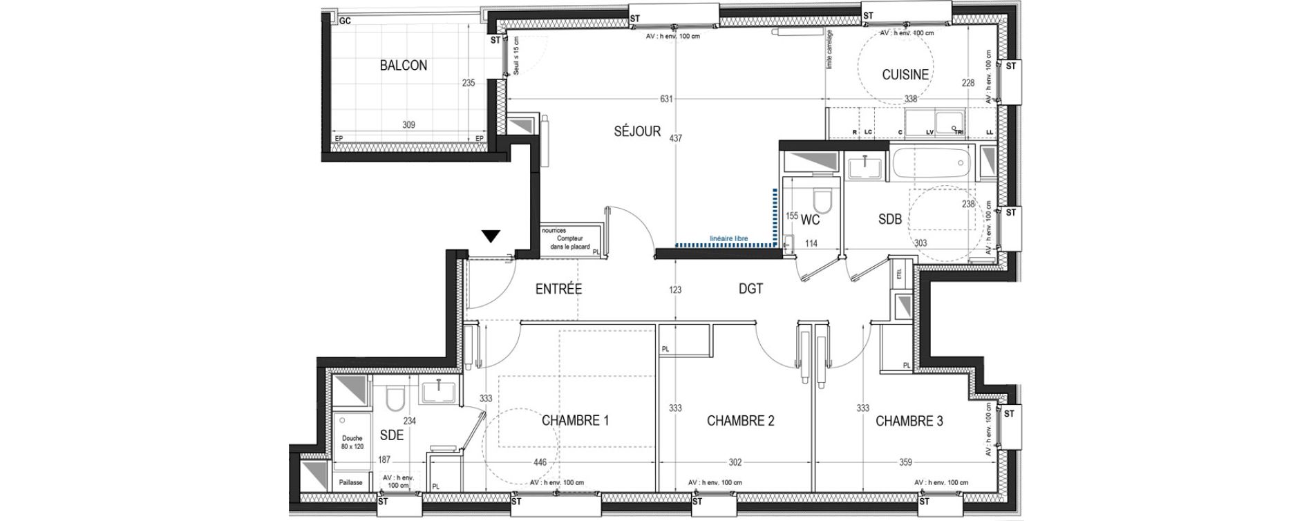 Appartement T4 de 88,34 m2 &agrave; Saint-Ouen-Sur-Seine Les docks