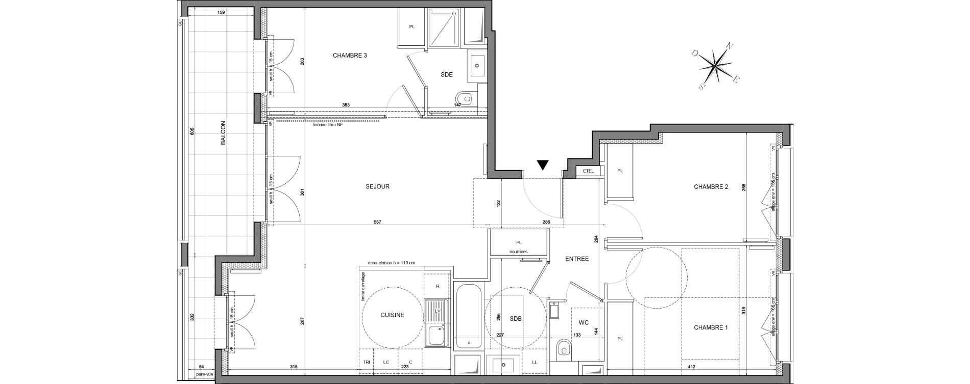 Appartement T4 de 84,61 m2 &agrave; Saint-Ouen-Sur-Seine Les docks