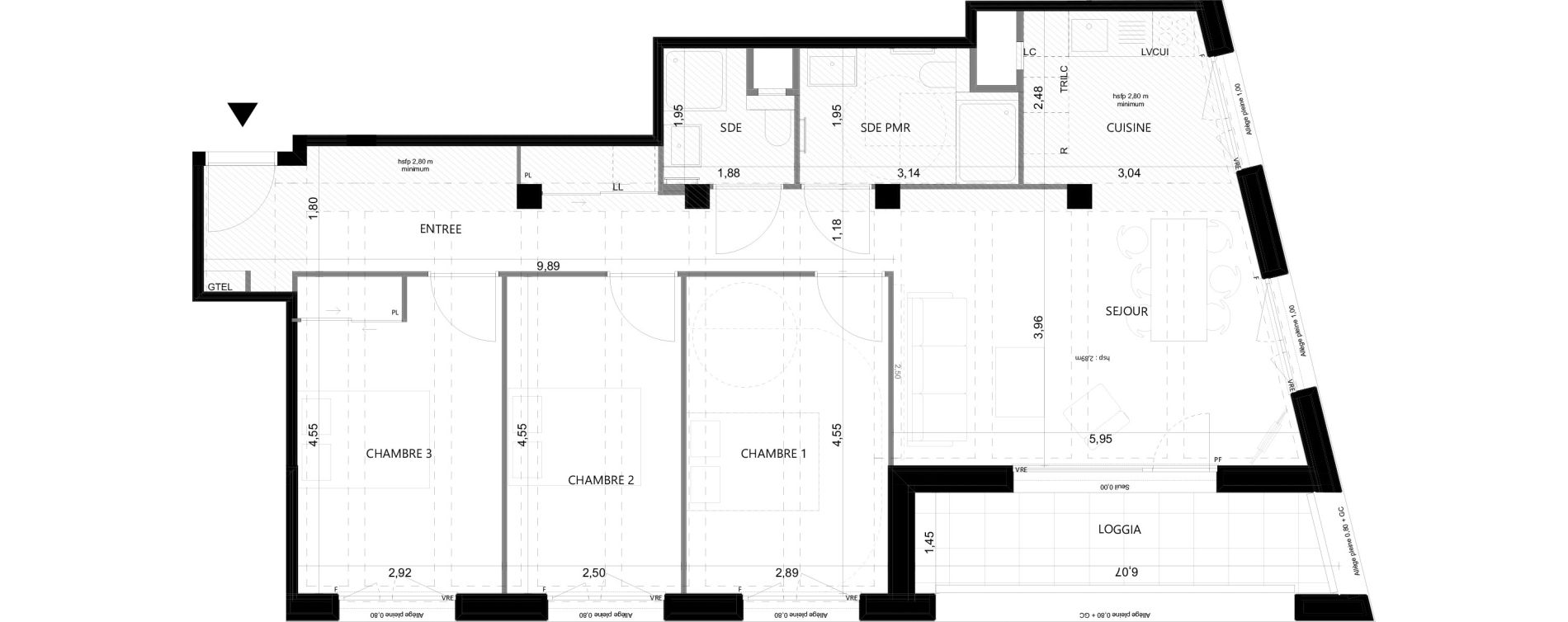 Appartement T4 de 90,68 m2 &agrave; Saint-Ouen-Sur-Seine Village des athl&egrave;tes