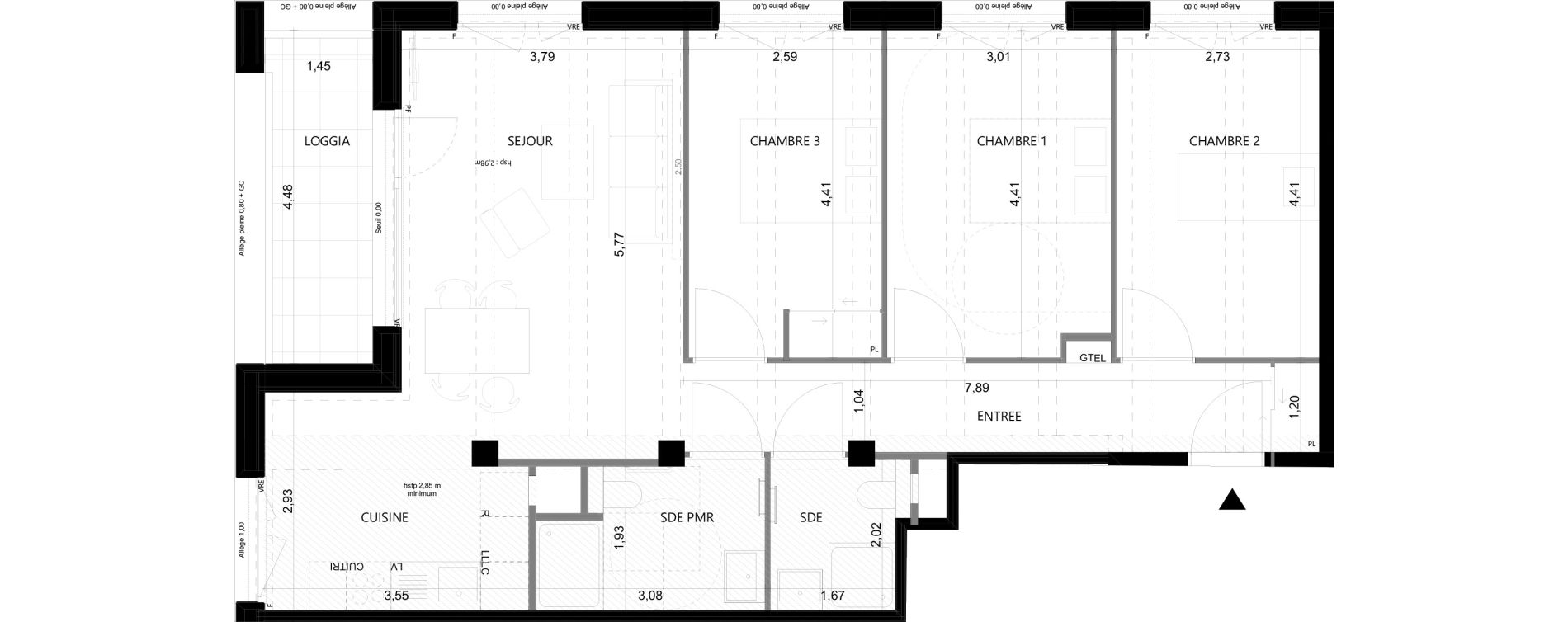 Appartement T4 de 86,25 m2 &agrave; Saint-Ouen-Sur-Seine Village des athl&egrave;tes