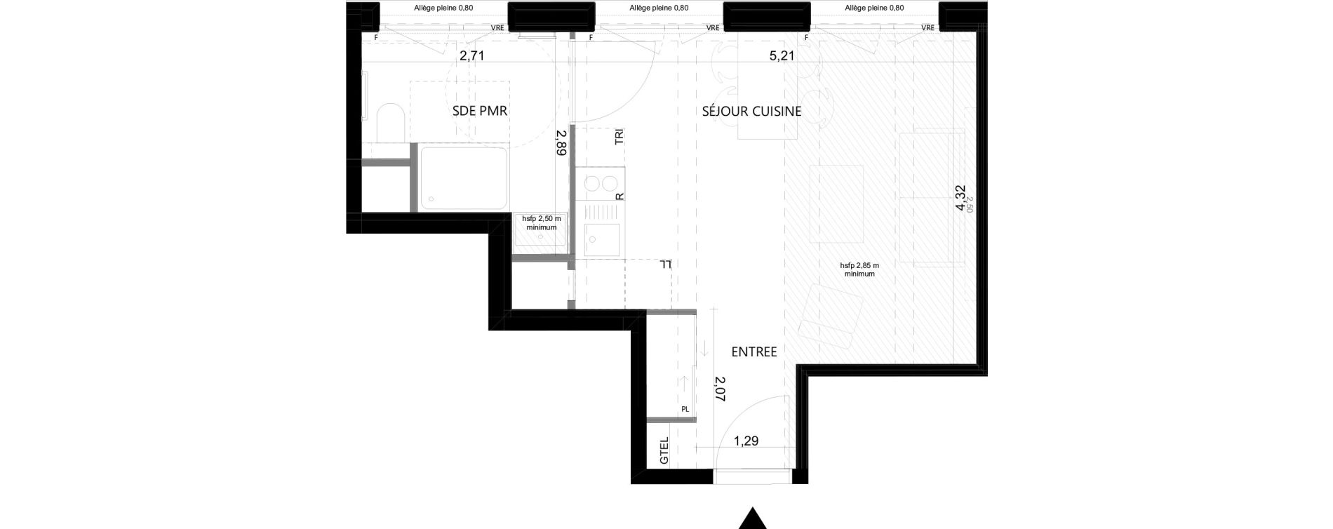 Appartement T1 de 30,63 m2 &agrave; Saint-Ouen-Sur-Seine Village des athl&egrave;tes