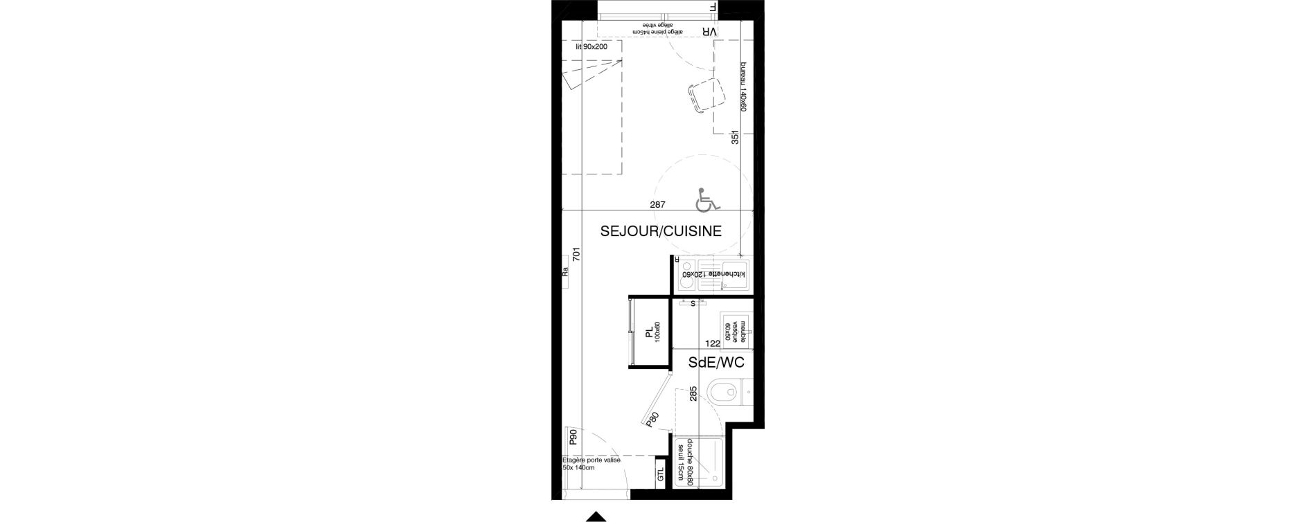 Appartement T1 de 19,30 m2 &agrave; Saint-Ouen-Sur-Seine Centre