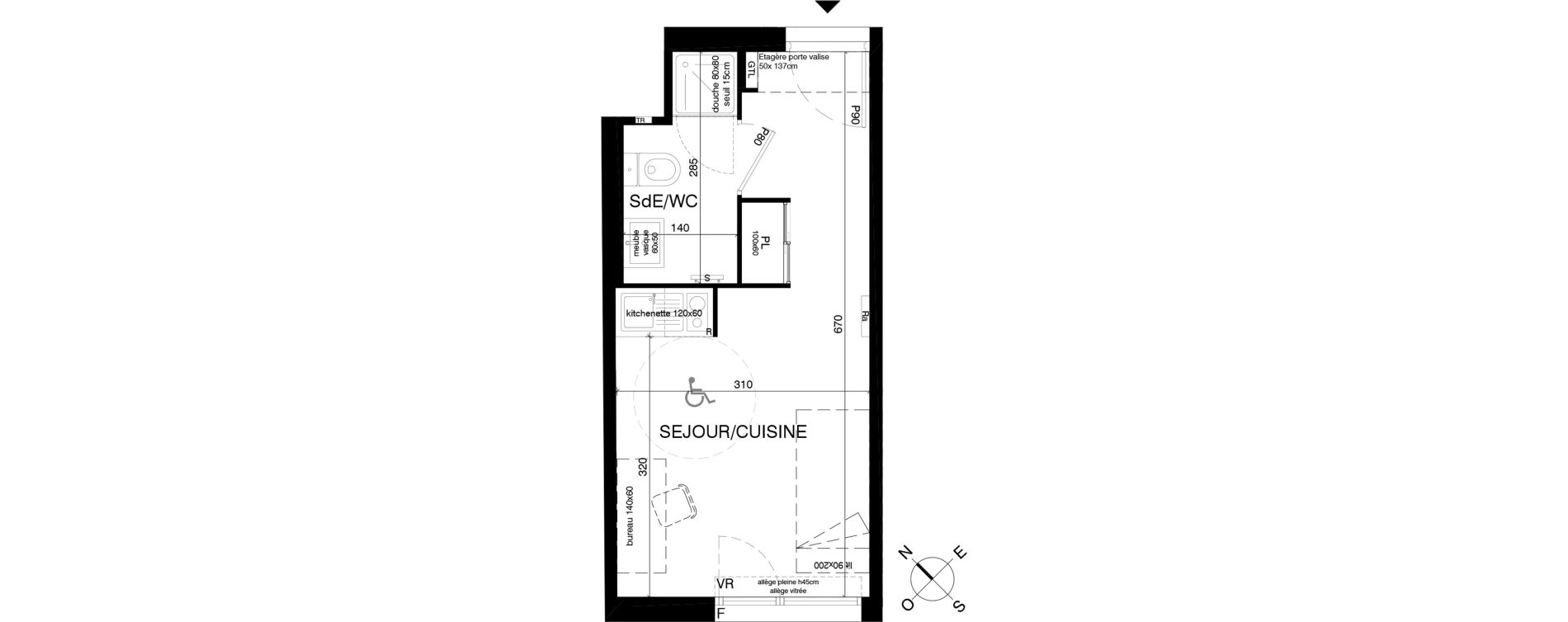 Appartement T1 de 19,70 m2 &agrave; Saint-Ouen-Sur-Seine Centre