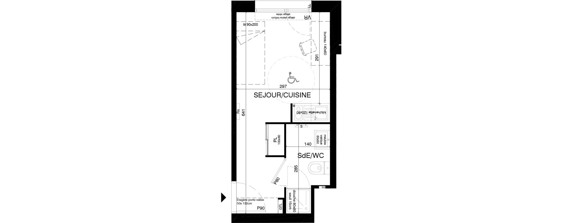 Appartement T1 de 18,10 m2 &agrave; Saint-Ouen-Sur-Seine Centre