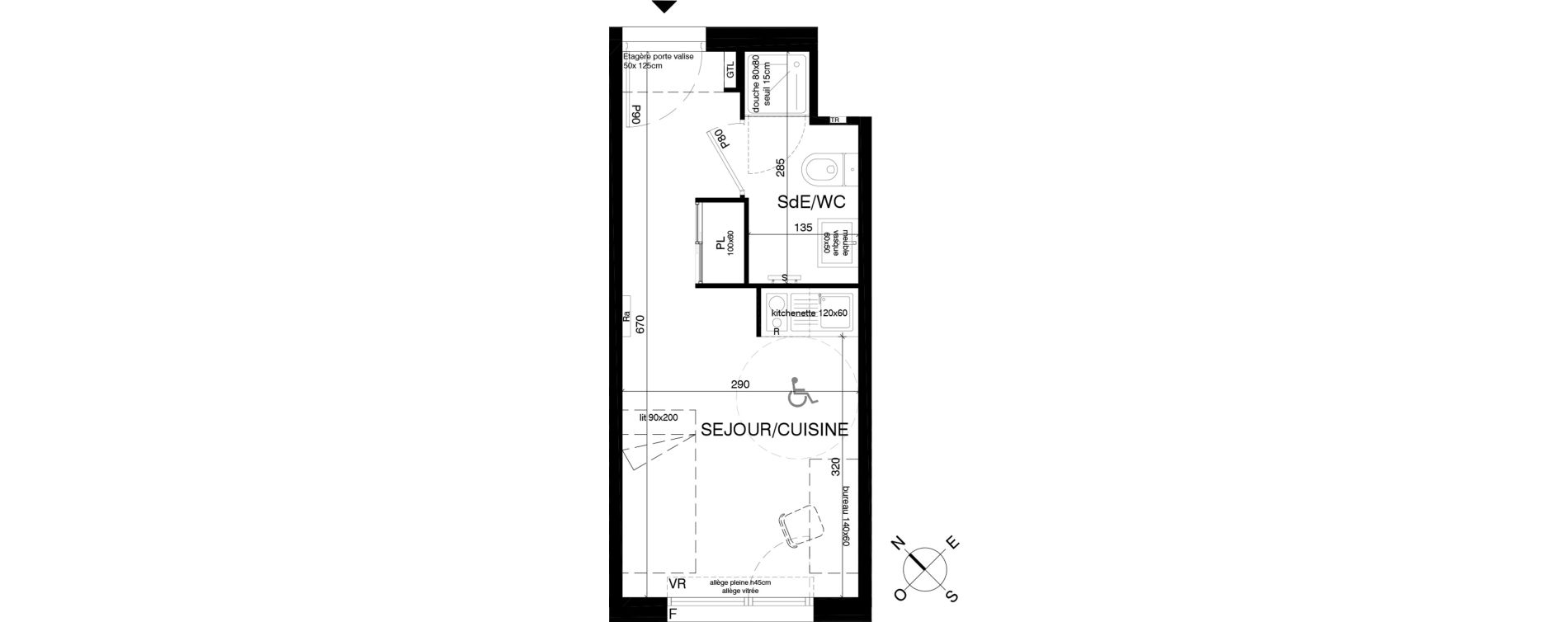 Appartement T1 de 18,50 m2 &agrave; Saint-Ouen-Sur-Seine Centre