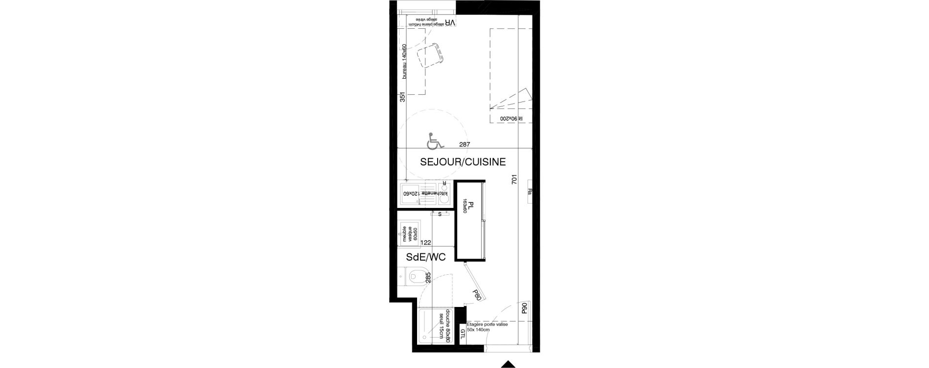 Appartement T1 de 19,20 m2 &agrave; Saint-Ouen-Sur-Seine Centre