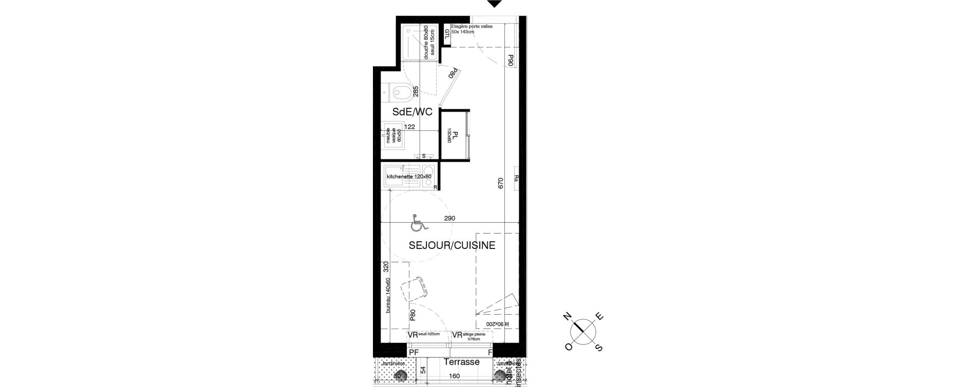 Appartement T1 de 18,60 m2 &agrave; Saint-Ouen-Sur-Seine Centre