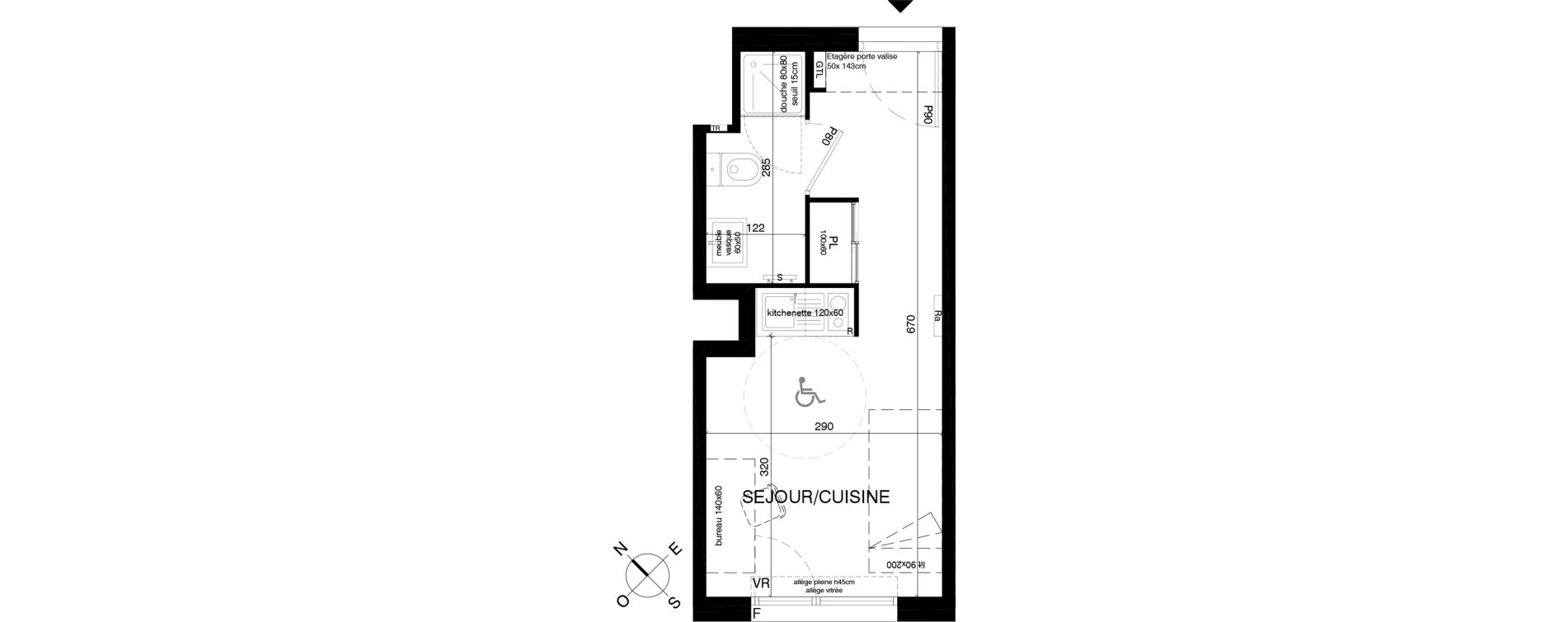 Appartement T1 de 18,10 m2 &agrave; Saint-Ouen-Sur-Seine Centre