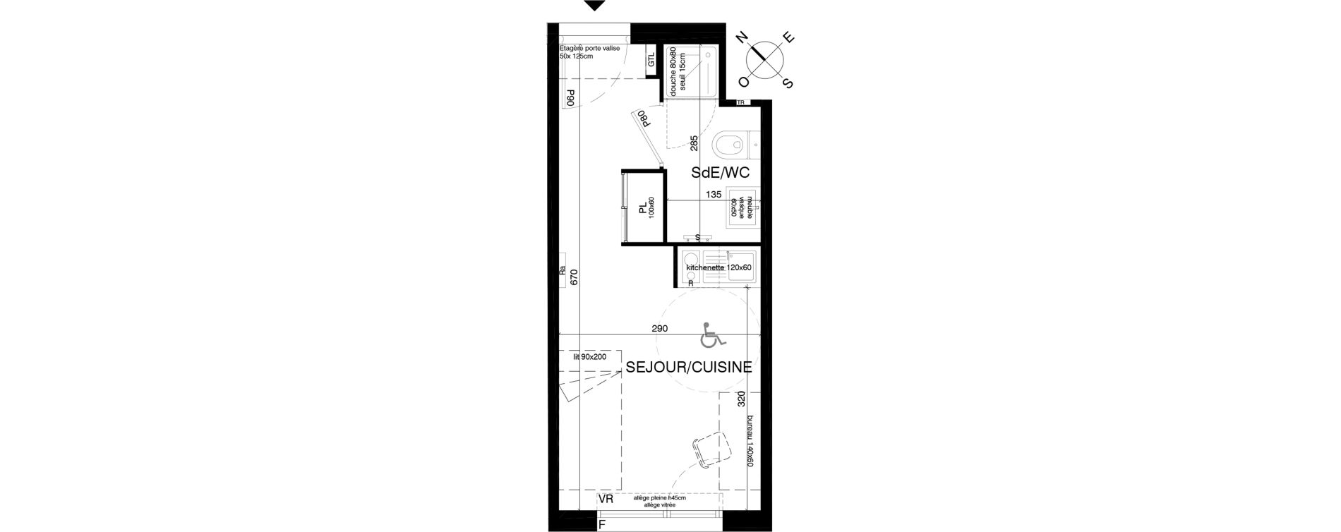 Appartement T1 de 18,50 m2 &agrave; Saint-Ouen-Sur-Seine Centre
