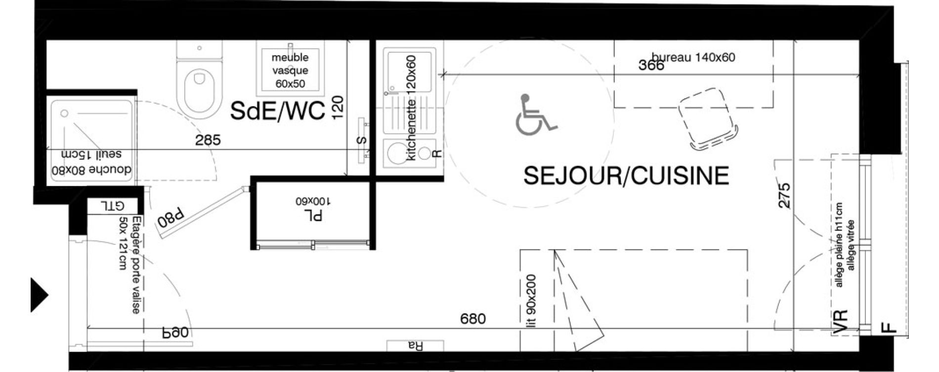 Appartement T1 de 18,70 m2 &agrave; Saint-Ouen-Sur-Seine Centre